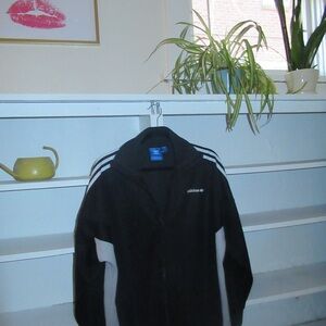 Classic Adidas Black and White Track Jacket